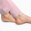 Silver Zircon Bubble Anklet