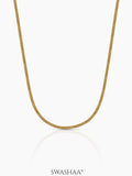 Airo Minimal Classic Structured Design 18k Gold Plated Women's Chain