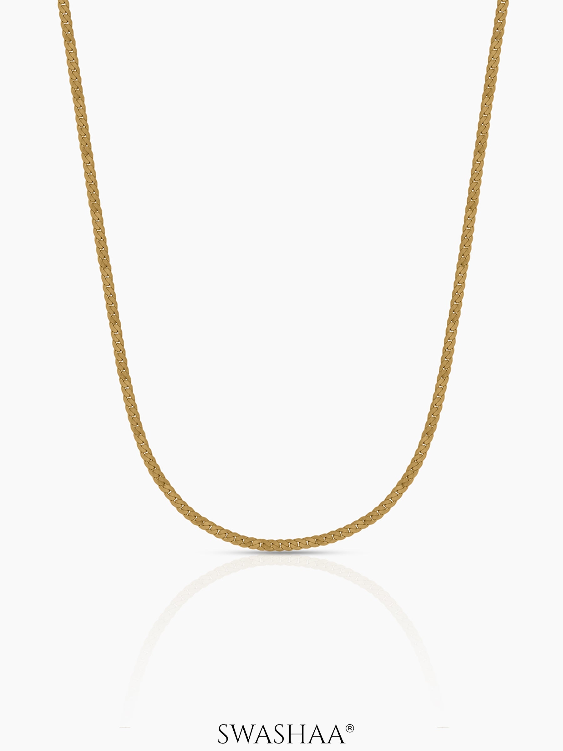 Airo Minimal Classic Structured Design 18k Gold Plated Women's Chain