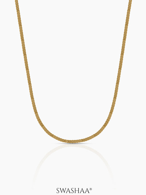 Airo Minimal Classic Structured Design 18k Gold Plated Women's Chain