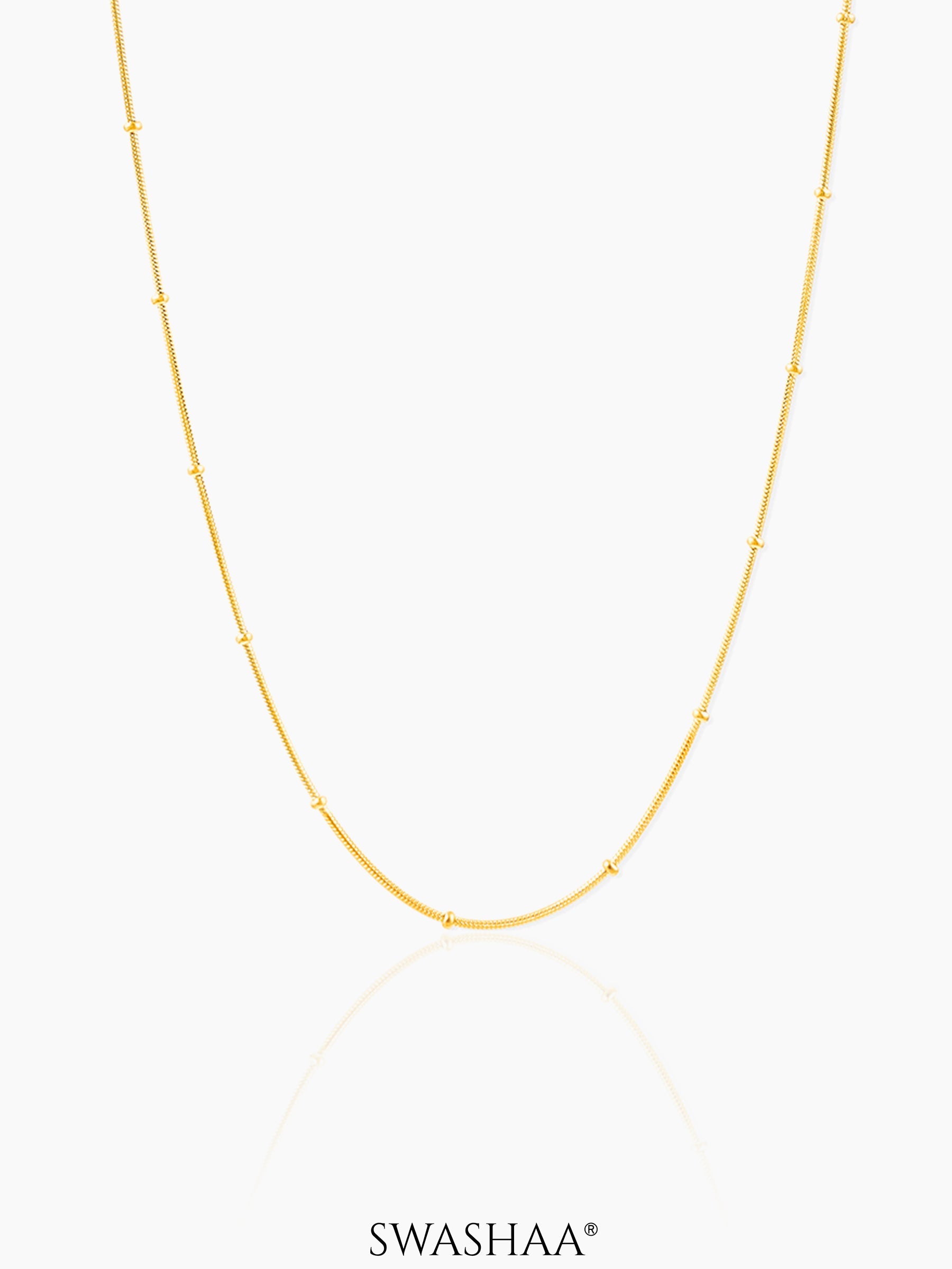 Aulus Micro Beads 18K Gold Plated Women's Chain