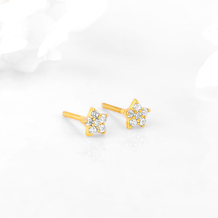 Anushka Sharma Golden Star Constellation Tiny Studs
