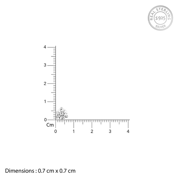 Silver Zircon Mini Studs