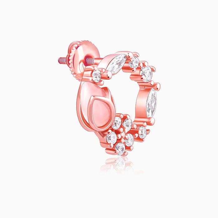 Rose Gold Enchanted Wreath Stud Earrings