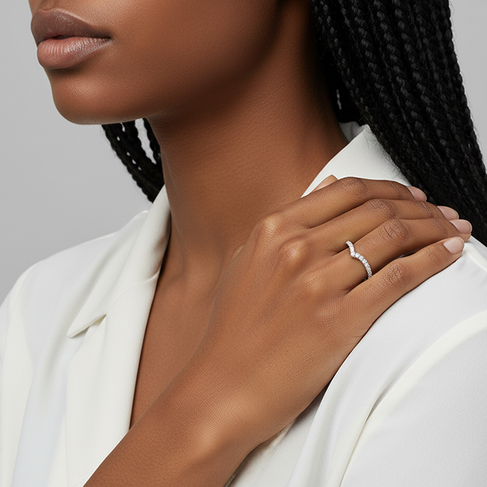 Silver Solid Shine Vanki Ring