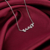 Anushka Sharma Silver Leaf Necklace