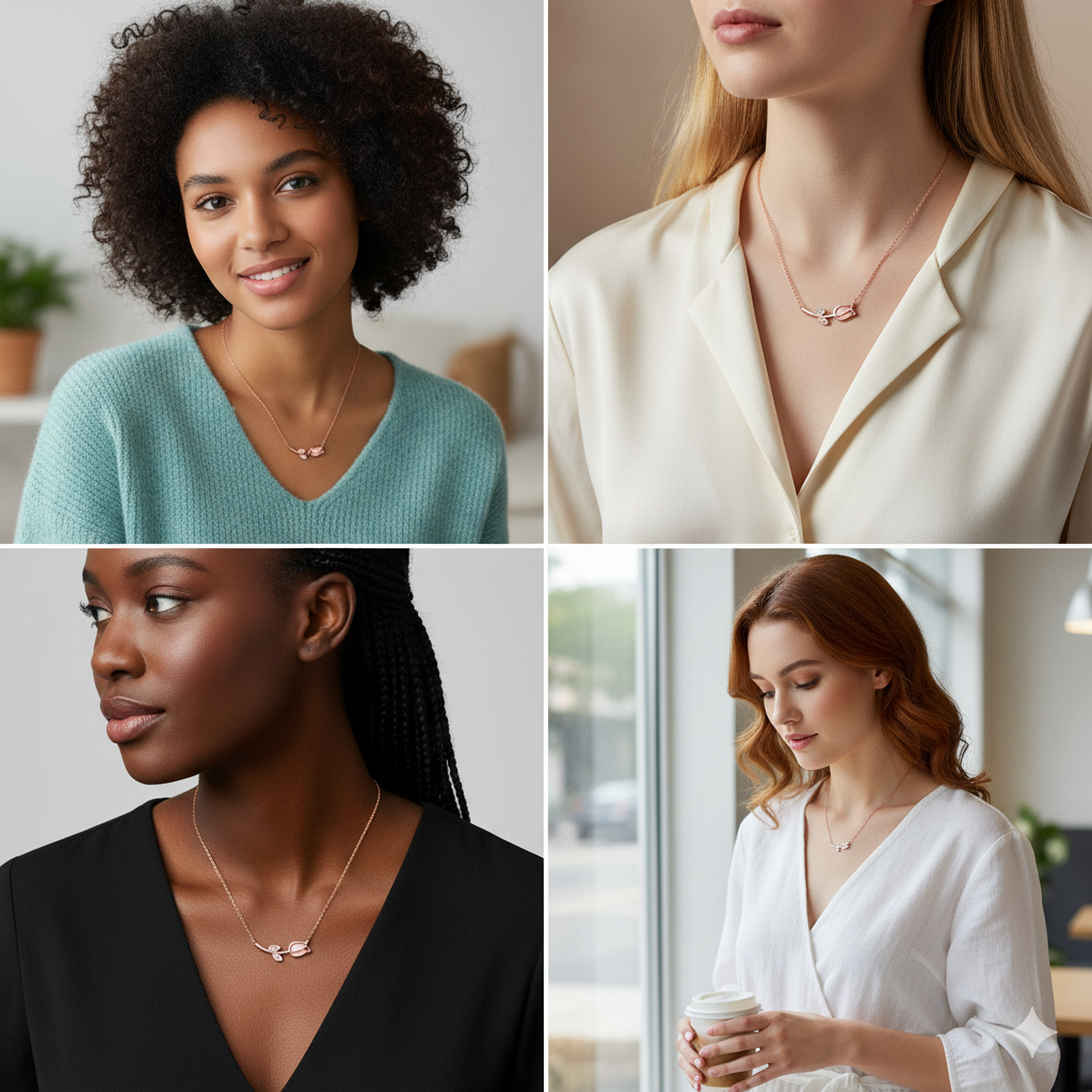 Anushka Sharma Rose Gold Pink Quartz Flower Necklace