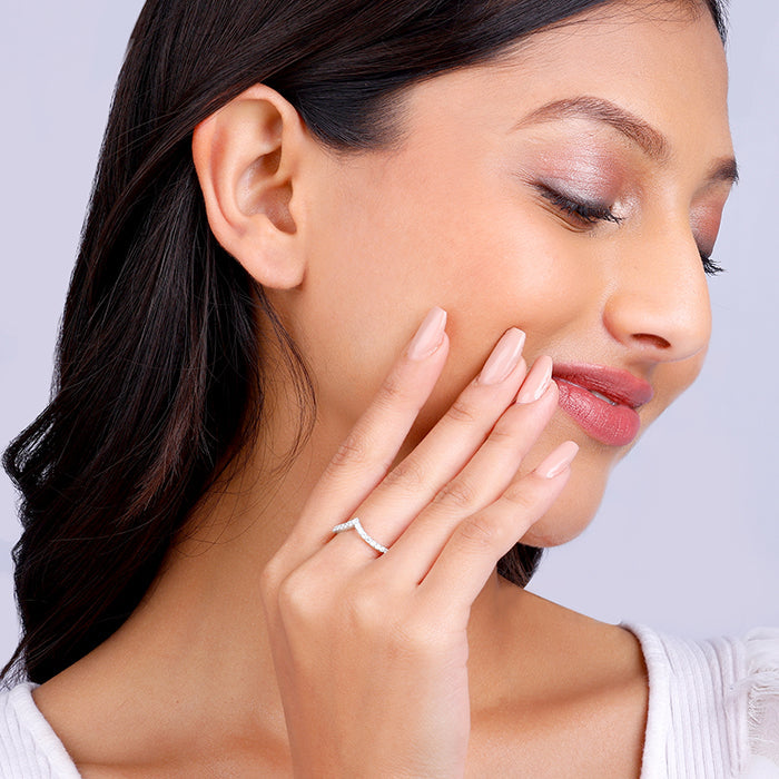 Silver Solid Shine Vanki Ring
