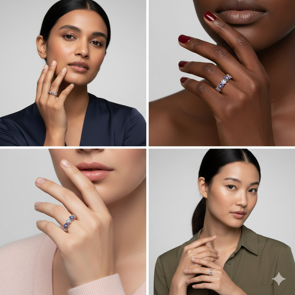 Rose Gold Glinting Crown Ring