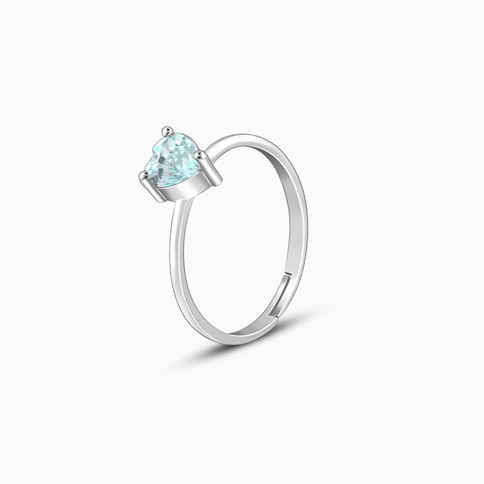 Silver Stereo Hearts Ring