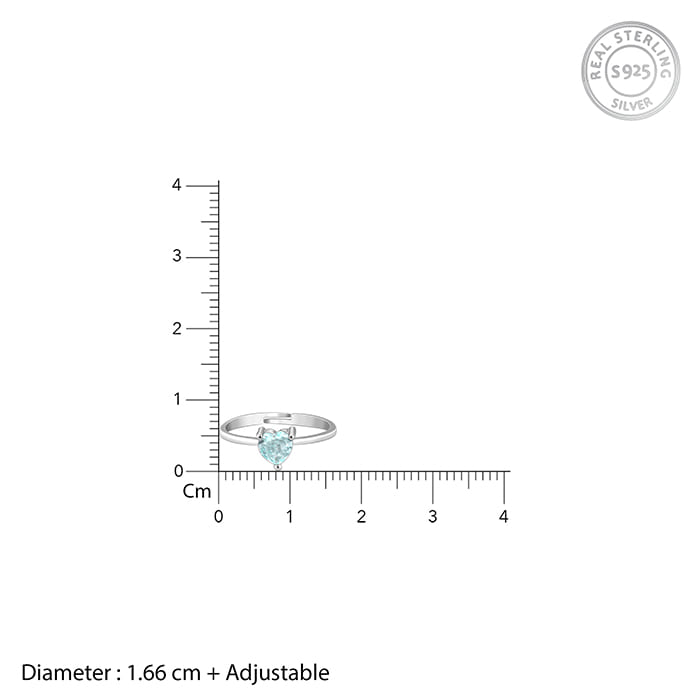 Silver Stereo Hearts Ring