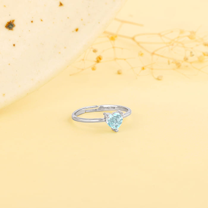 Silver Stereo Hearts Ring