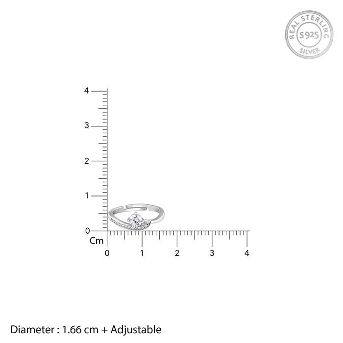 Anushka Sharma Silver Zircon Embrace Ring