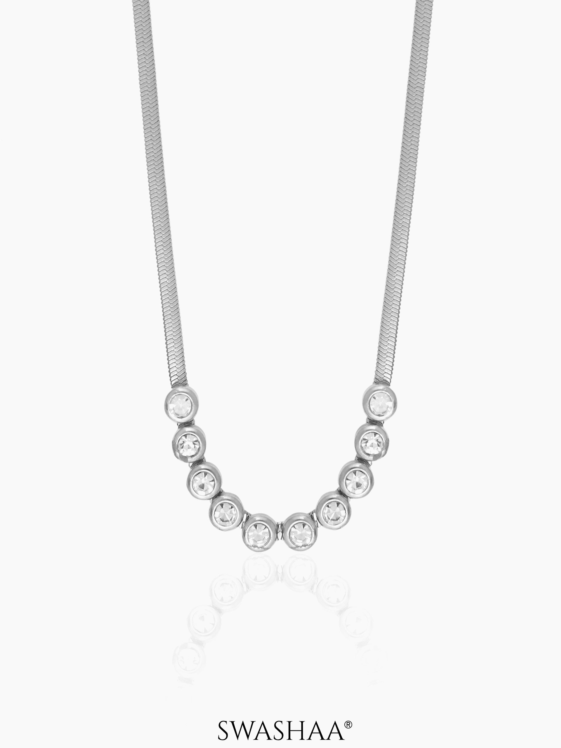 Senorita Diamond Silver Necklace
