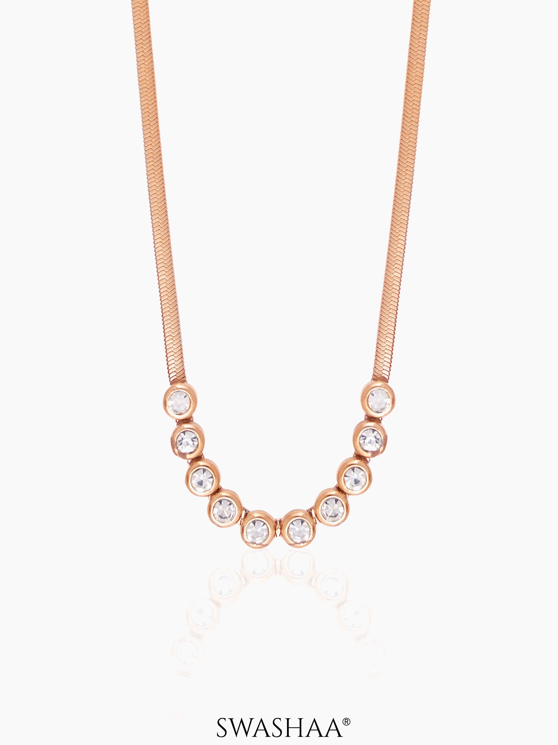 Senorita Diamond Rosegold Plated Necklace