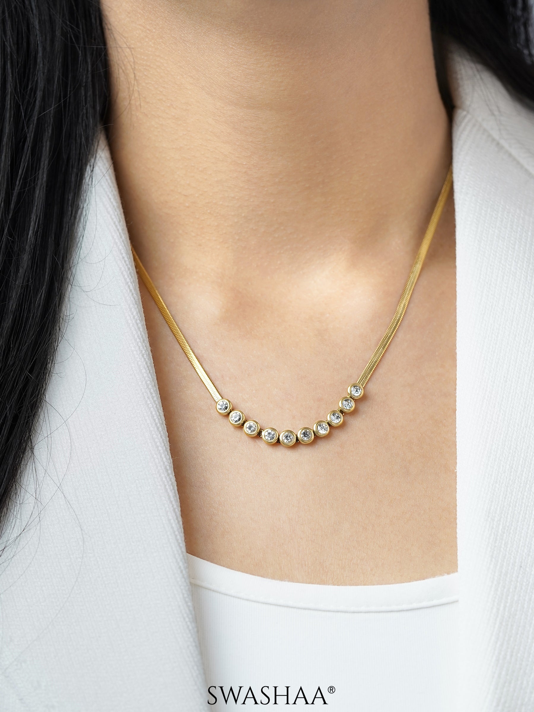 Senorita Diamond 18K Gold Plated Necklace